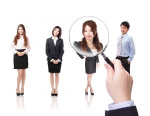 Human Resources concept: choosing the perfect candidate for the job, model are asian people